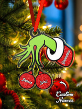 Load image into Gallery viewer, Personalized Family Name Christmas Acrylic Ornament
