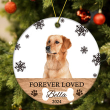 Load image into Gallery viewer, Personalized Memorial Dog Photo Christmas Ornament

