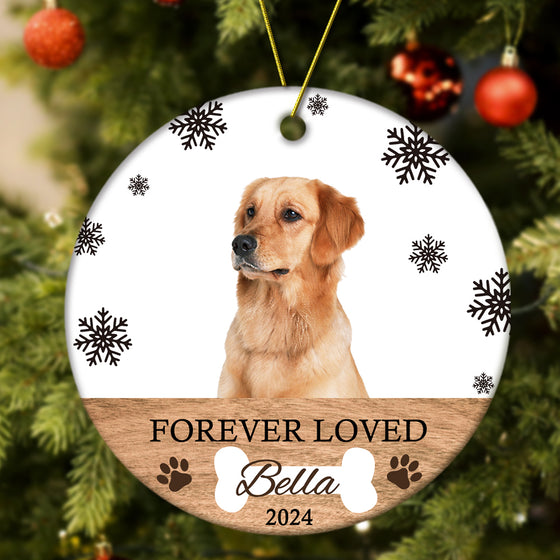 Personalized Memorial Dog Photo Christmas Ornament