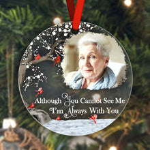 Load image into Gallery viewer, Personalized Memorial Photo Ornament – Christmas Tribute Gift for Family or Friends
