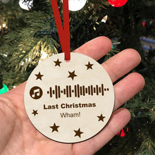 Load image into Gallery viewer, Custom Engraved Music Code Christmas Ornament
