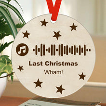 Load image into Gallery viewer, Custom Engraved Music Code Christmas Ornament
