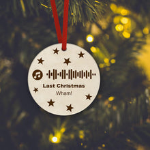 Load image into Gallery viewer, Custom Engraved Music Code Christmas Ornament
