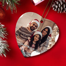 Load image into Gallery viewer, Personalized Photo Christmas Ornament – Custom Family Gift
