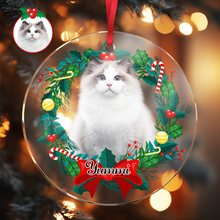 Load image into Gallery viewer, Personalized Pet Photo &amp; Name Acrylic Ornament – Custom Pet Memorial Decoration
