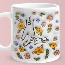Load image into Gallery viewer, Personalized Custom 3D Inflated Effect Printed Mug You Hold Our Hands Also Our Hearts Gift For Mom Grandma
