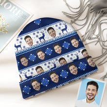 Load image into Gallery viewer, Custom Face Knit Beanie – Warm Soft Winter Christmas Hat
