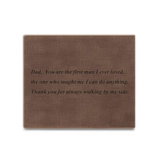 Load image into Gallery viewer, Personalized Men&#39;s Grey Bifold Photo Wallet for Dad
