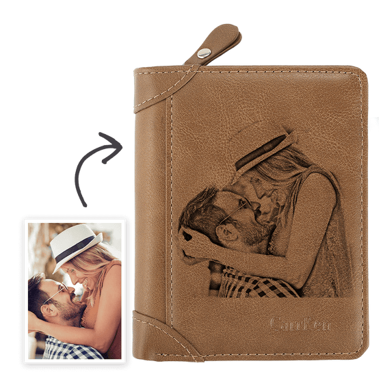 Personalized PU Leather Wallet with Custom Photo