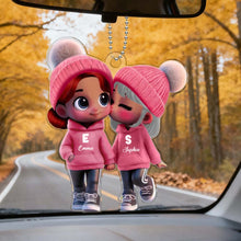 Load image into Gallery viewer, Custom Couple Cartoon Car Hanging Ornament – Personalized Name Decoration
