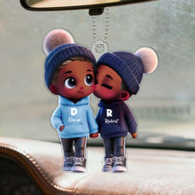 Load image into Gallery viewer, Custom Couple Cartoon Car Hanging Ornament – Personalized Name Decoration
