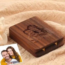 Load image into Gallery viewer, Slim Engagement Ring Box – Personalized Wooden Jewelry Box