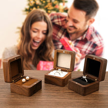 Load image into Gallery viewer, Personalized Engraved Wooden Ring Box – Anniversary Gift for Her
