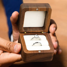 Load image into Gallery viewer, Personalized Engraved Wooden Ring Box – Anniversary Gift for Her
