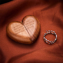 Load image into Gallery viewer, Secret Engraved Heart Flip Ring Box – Personalized Unique Jewelry Box