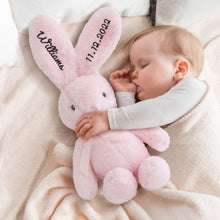 Load image into Gallery viewer, Custom Embroidered Long-Ears Bunny – Personalized Rabbit Plush for Baby Easter Gift

