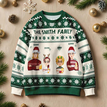 Load image into Gallery viewer, Personalized Cartoon Christmas Ugly Sweater – Funny Gift for Family or Friends

