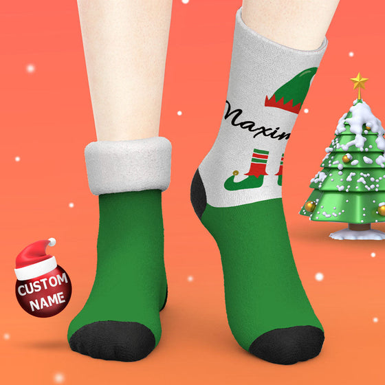 Custom Engraved Thick Christmas Socks – Funny Holiday Gift