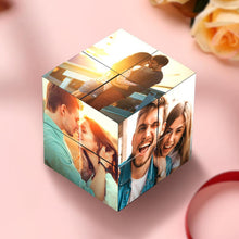 Load image into Gallery viewer, Custom Photo Rubic&#39;s Cube Ring Box Rhombic Gifts

