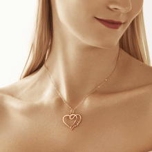 Load image into Gallery viewer, Custom Overlapping Heart Two Names Necklace – 925 Sterling Silver