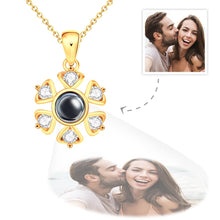 Load image into Gallery viewer, Custom Projection Flower Photo Necklace – 925 Sterling Silver