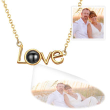 Load image into Gallery viewer, Custom LOVE Picture Projection Necklace – 925 Sterling Silver