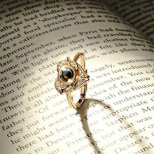 Load image into Gallery viewer, Custom Angel Wing Projection Ring – Personalized Photo Heart Ring for Her