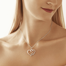 Load image into Gallery viewer, Custom Overlapping Heart Two Names Necklace – 925 Sterling Silver