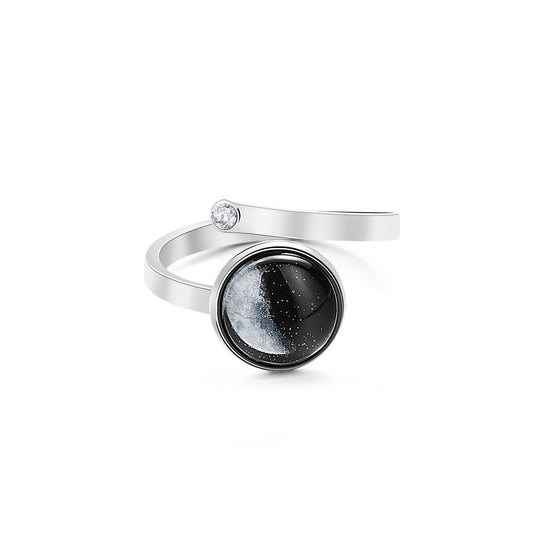 Custom Moon Phase Luminous Ring – Gift for Her