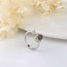 Load image into Gallery viewer, Custom Projection Ring – I Love You in 100 Languages Adjustable Ring