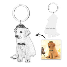 Load image into Gallery viewer, Personalized Photo Engraved Stainless Steel Keychain – Memorial Pet Gift