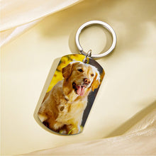 Load image into Gallery viewer, Custom Engraved Pet Photo Keychain for Pet Owners
