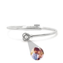 Load image into Gallery viewer, Personalized Photo Projection Bracelet – Heart Adjustable Bracelet Gift for Her