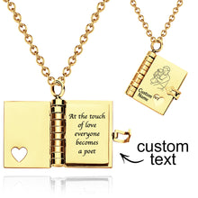 Load image into Gallery viewer, Personalized My Little Star Book Necklace – Adjustable Locket Pendant with Message Inside
