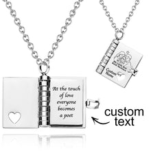 Load image into Gallery viewer, Personalized My Little Star Book Necklace – Adjustable Locket Pendant with Message Inside
