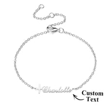Load image into Gallery viewer, Custom Name Cross Bracelet – Personalized Jewelry for Unique Style