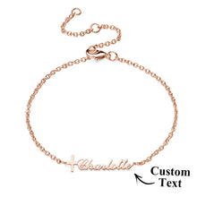 Load image into Gallery viewer, Custom Name Cross Bracelet – Personalized Jewelry for Unique Style