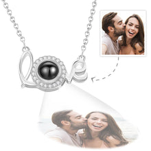Load image into Gallery viewer, Custom Love Projection Necklace – Personalized Picture Jewelry Silver