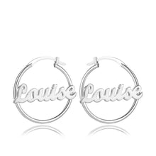 Load image into Gallery viewer, Custom Name Hoop Earrings – Personalized Statement Jewelry