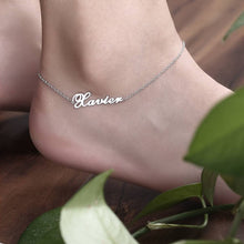 Load image into Gallery viewer, Personalized Name Anklet – Sterling Silver