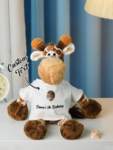 Load image into Gallery viewer, Personalized Animal Plush Stuffed Toy – Baby Birth Announcement Gift
