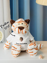 Load image into Gallery viewer, Personalized Animal Plush Stuffed Toy – Baby Birth Announcement Gift

