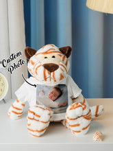 Load image into Gallery viewer, Personalized Animal Plush Stuffed Toy – Baby Birth Announcement Gift
