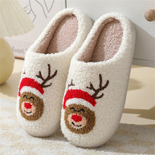 Load image into Gallery viewer, Christmas Gingerbread Man Cotton Slippers – Santa Claus Home Shoes

