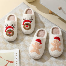 Load image into Gallery viewer, Christmas Gingerbread Man Cotton Slippers – Santa Claus Home Shoes
