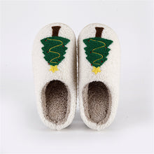 Load image into Gallery viewer, Christmas Tree Cotton Slippers – Cozy Holiday Home Shoes
