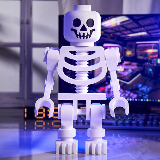 3D Printed Giant White Skeleton Figure – Enchanting Collectible & Whimsical Home Decor Gift