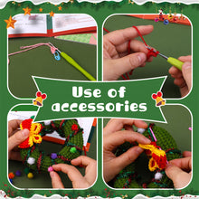 Load image into Gallery viewer, Christmas Wreath DIY Crochet Kit for Beginners –Gift for Adults &amp; Kids
