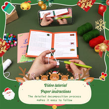 Load image into Gallery viewer, Christmas Wreath DIY Crochet Kit for Beginners – Gift for Adults &amp; Kids
