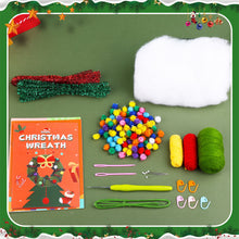 Load image into Gallery viewer, Christmas Wreath DIY Crochet Kit for Beginners – Gift for Adults &amp; Kids
